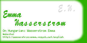 emma wasserstrom business card